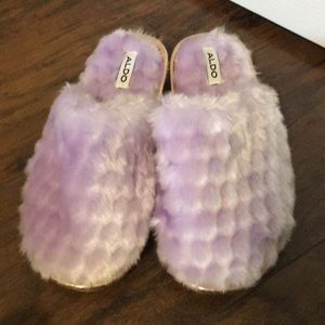 Aldo fur slippers